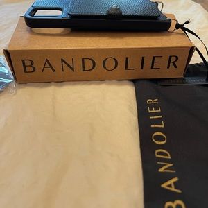 NIB Bandolier case and strap for iPhone 12 Pro Max. Black with silver accents.